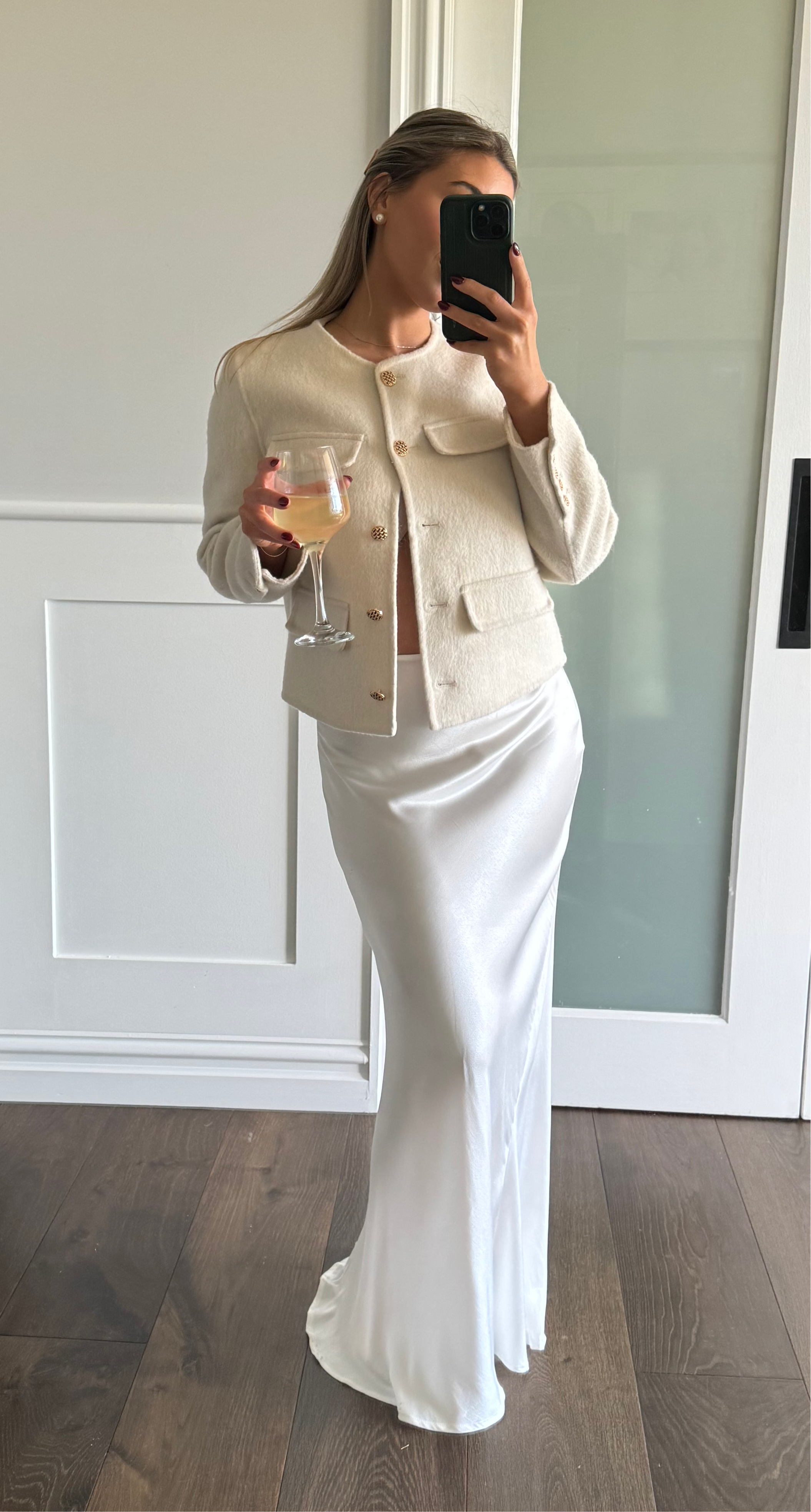 Blair 100% Wool Round Neck Coat | Beige