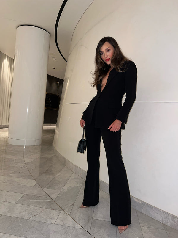 Stefania Black Suit Set